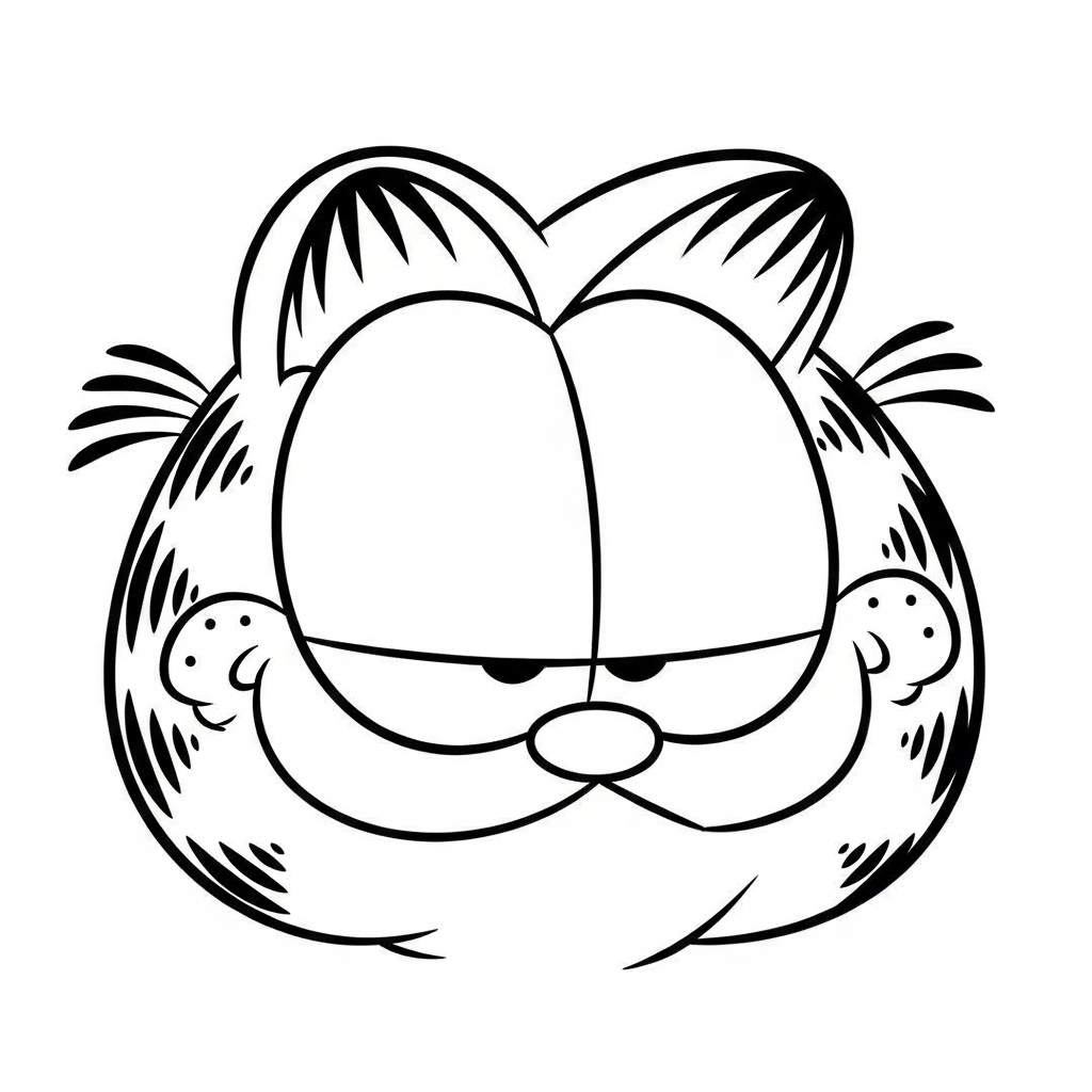 coloriage Garfield updated pour enfant de 8 ans