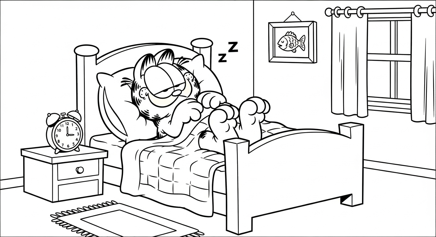 télécharger coloriage Garfield updated gratuit