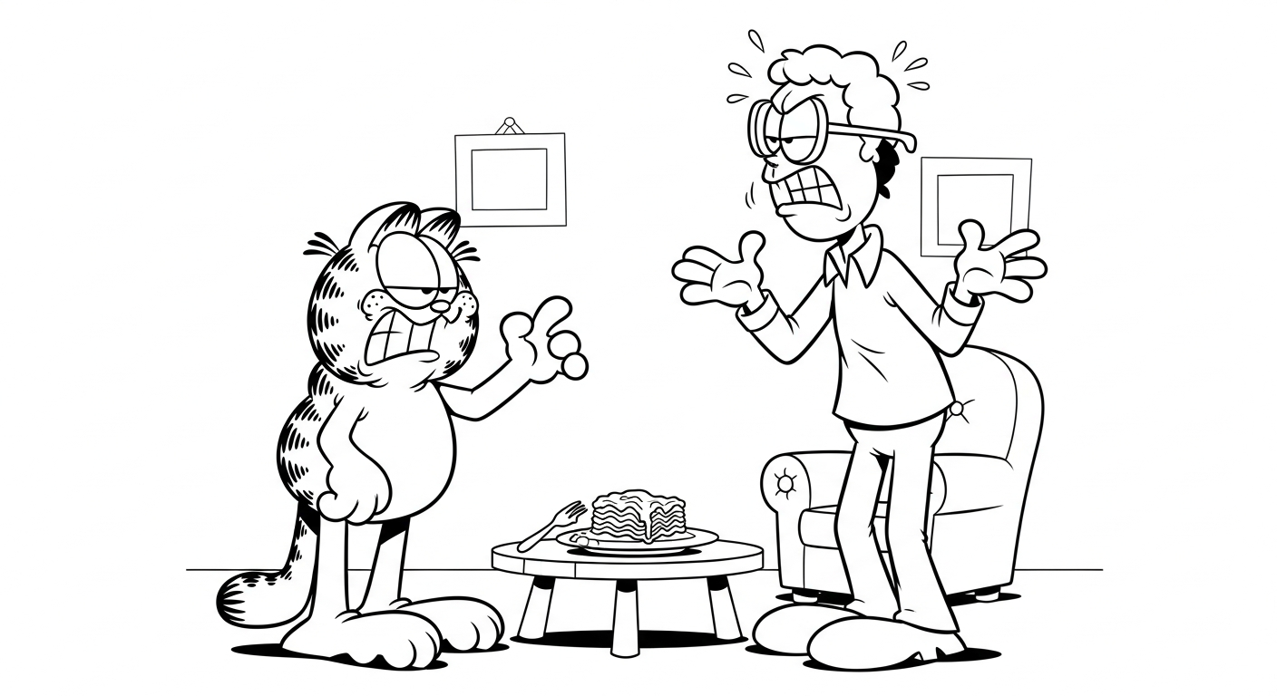 coloriage Garfield updated gratuit pour enfants