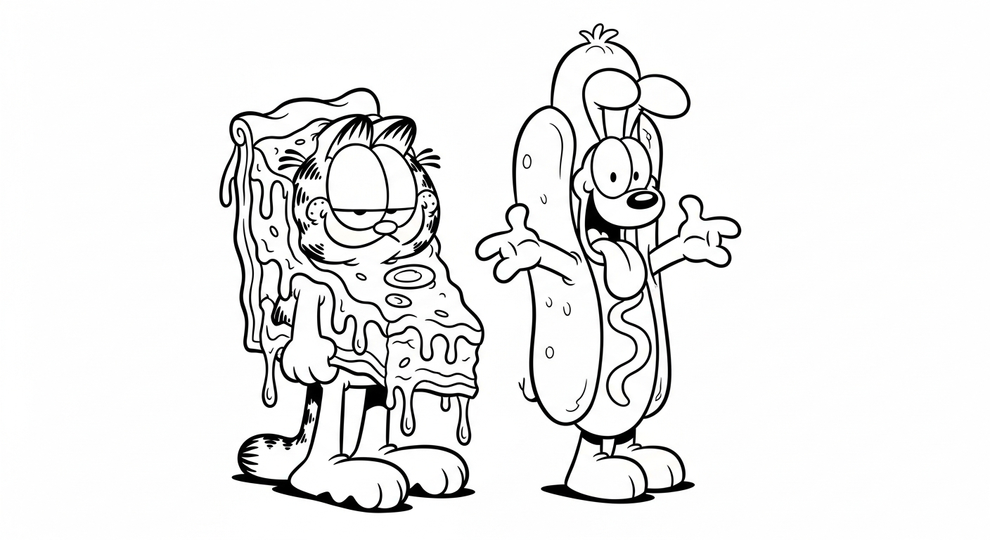 coloriage Garfield updated et dessins