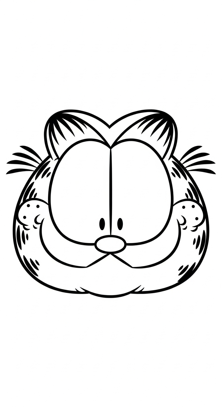 coloriage Garfield updated pour enfant de 6 ans