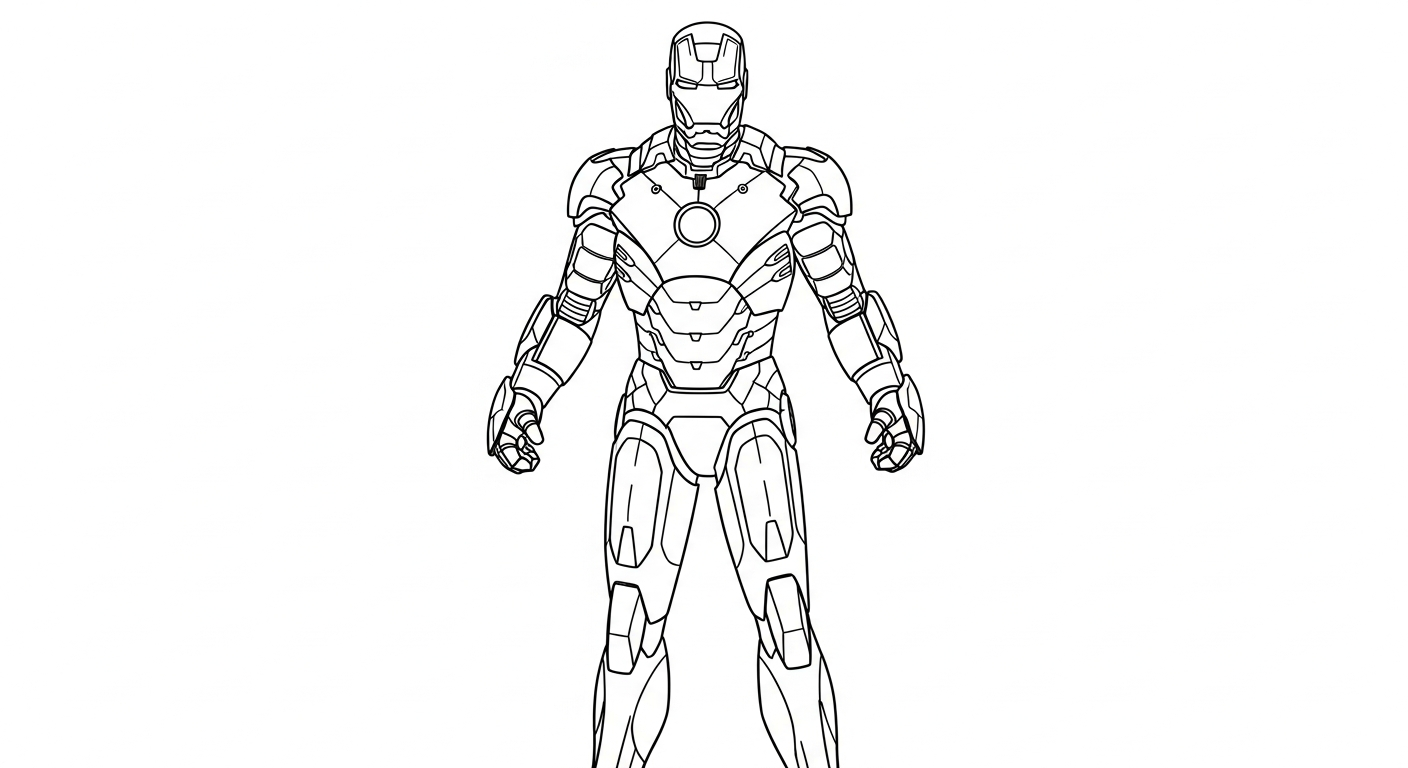 coloriage Iron Man updated educatif pour enfant