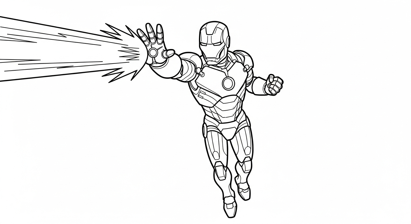 coloriage Iron Man updated pour enfant de 4 ans