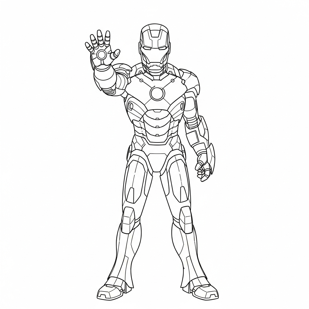 coloriage Iron Man updated à imprimer pour enfant de 3 ans