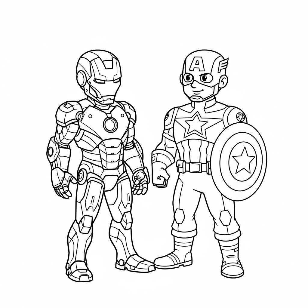 coloriage Iron Man updated à imprimer a4
