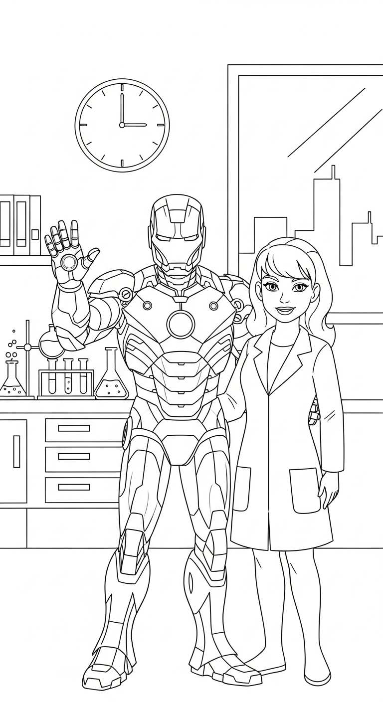 coloriage Iron Man updated a imprimer
