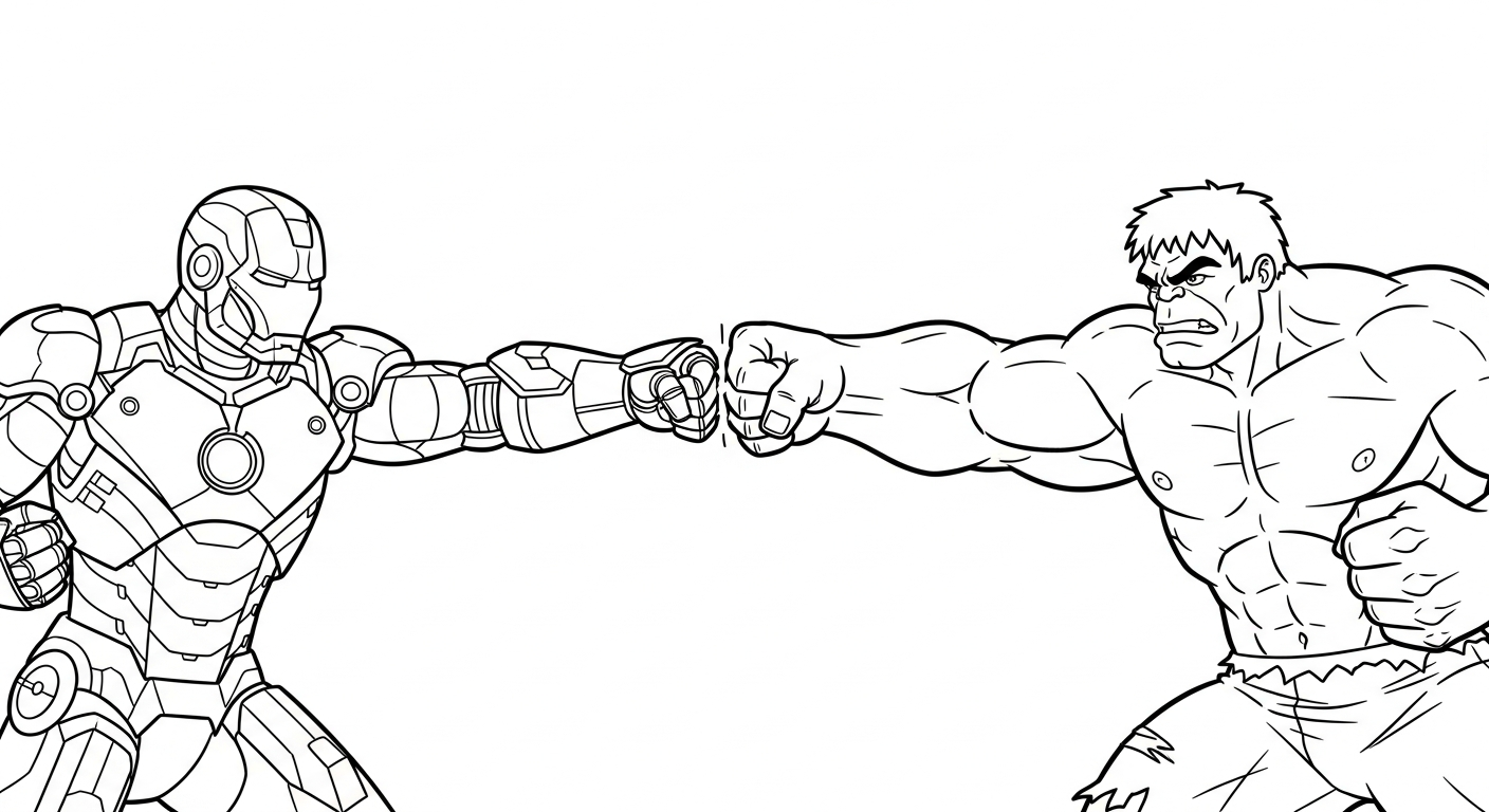 coloriage Iron Man updated pour enfant de 5 ans