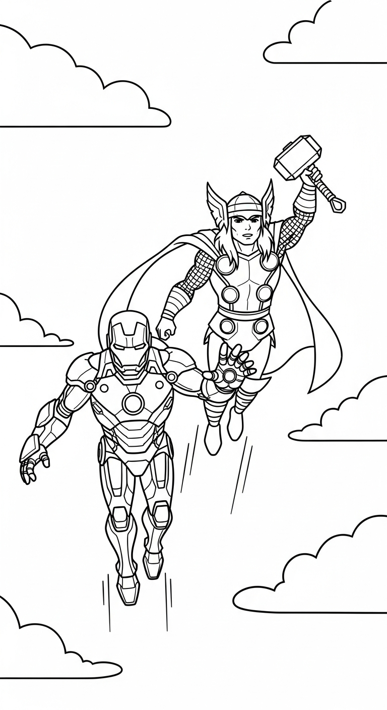 coloriage Iron Man updated pour enfants a imprimer gratuit