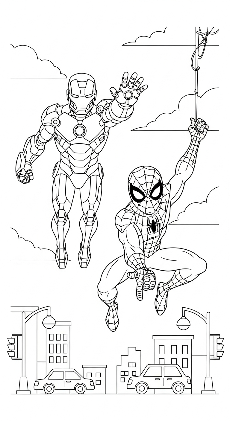 coloriage Iron Man updated a imprimer pour enfant de 4 ans