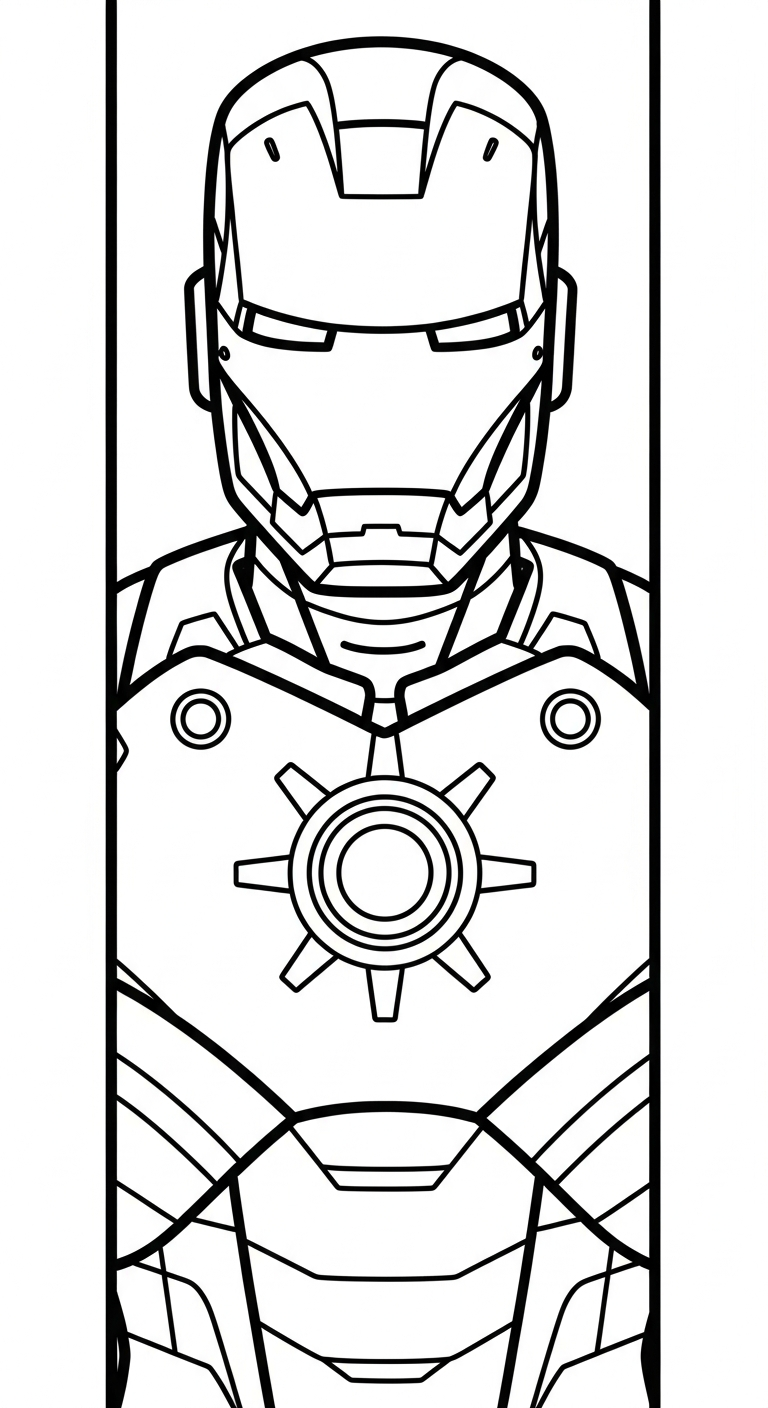 coloriage Iron Man updated à imprimer pour enfant de 2 ans
