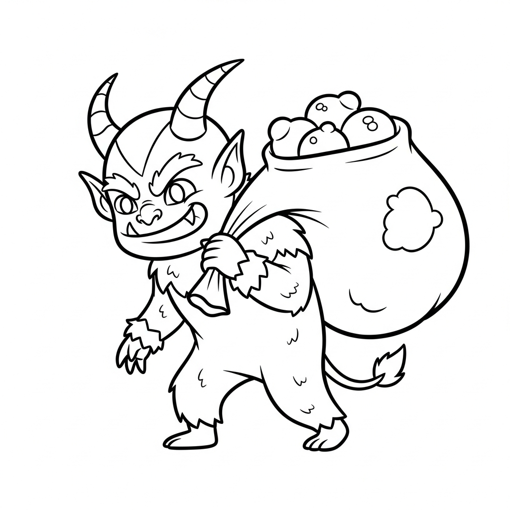 coloriage Krampus updated à imprimer gratuit