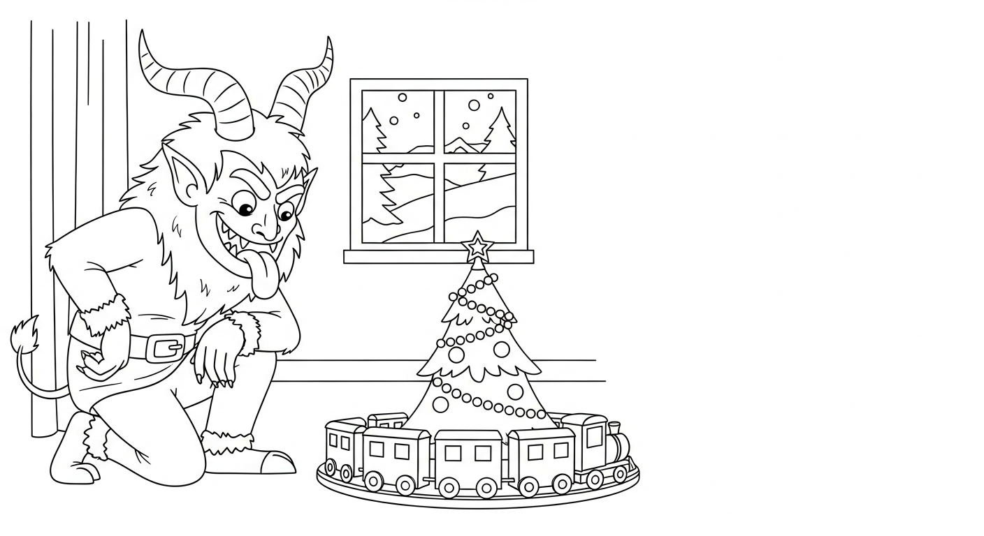 coloriage Krampus updated à imprimer gratuitement