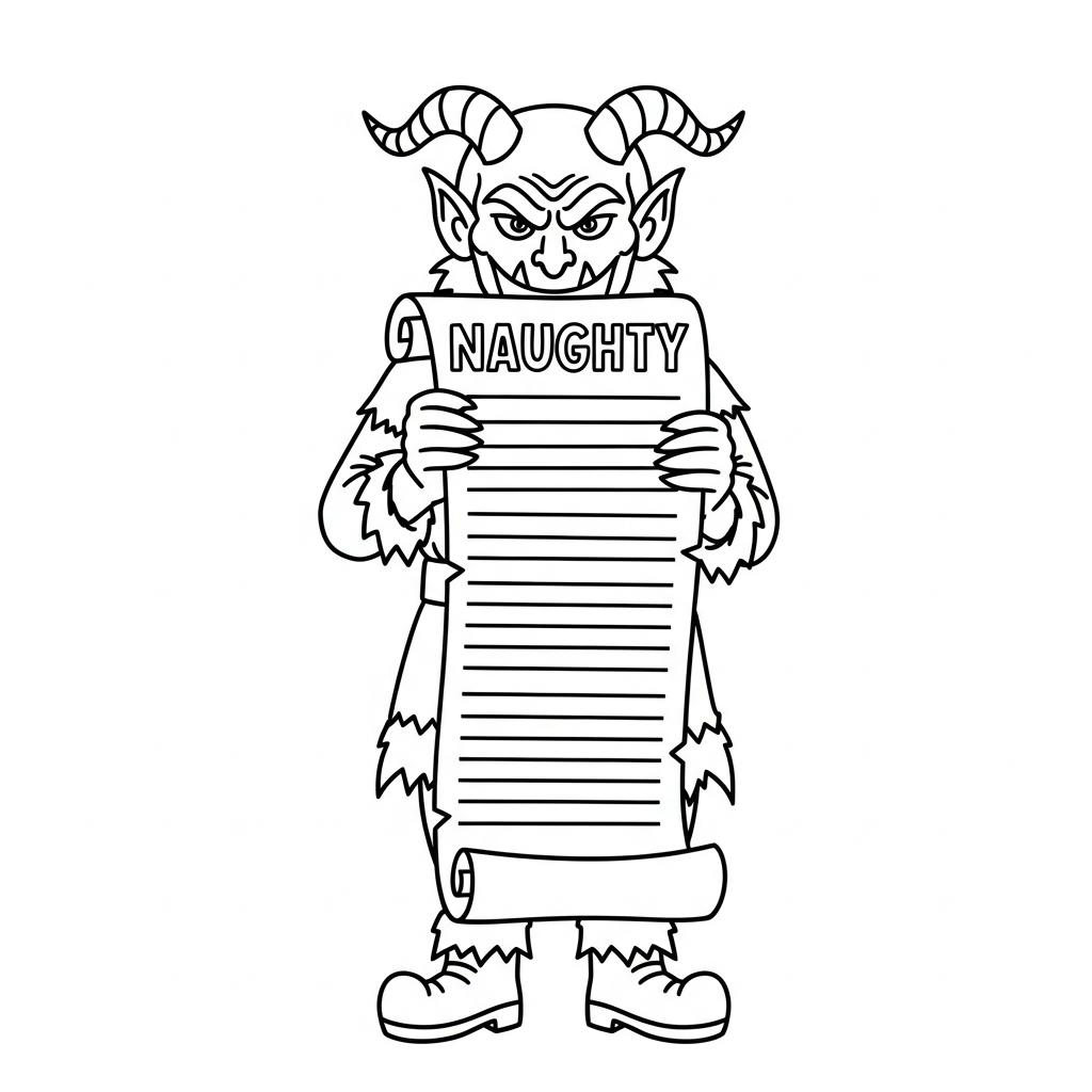 coloriage Krampus updated gratuit pour enfants