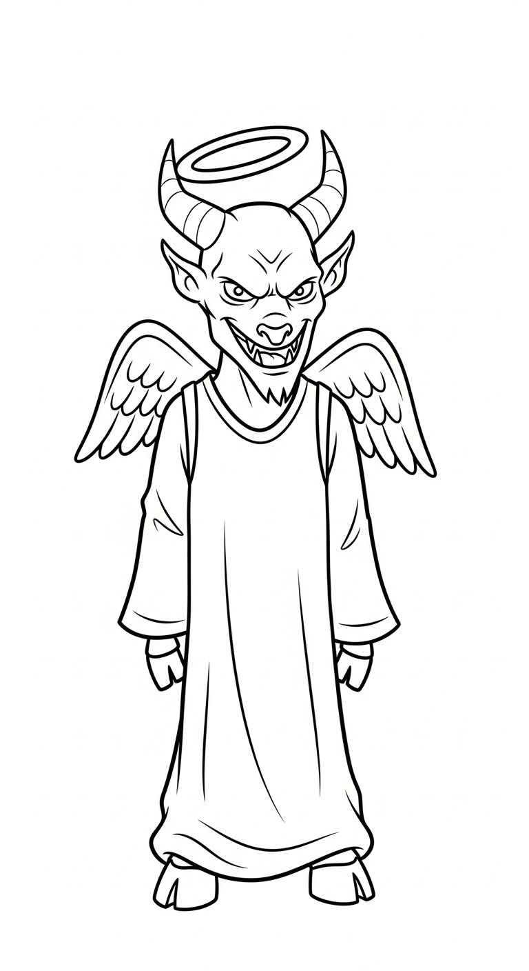 coloriage Krampus updated pour enfant de 5 ans