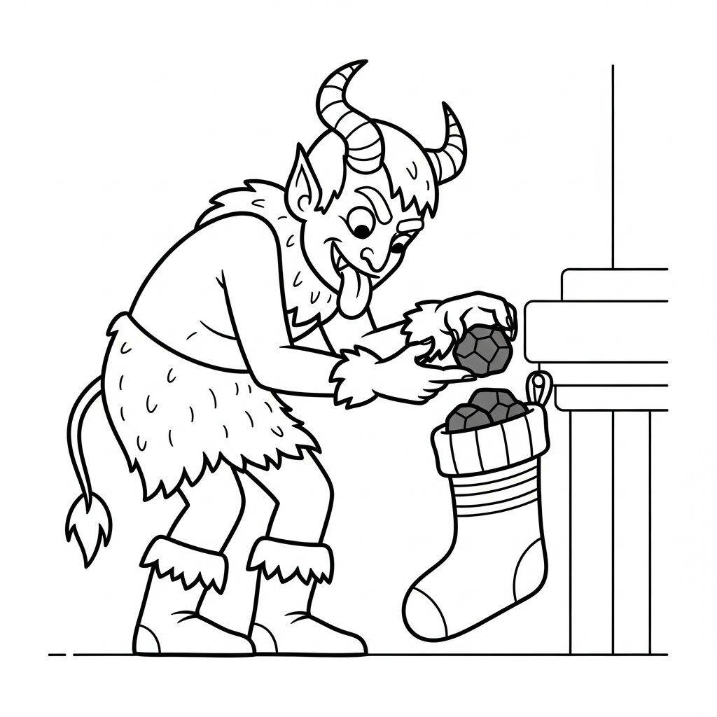 coloriage Krampus updated gratuit en ligne