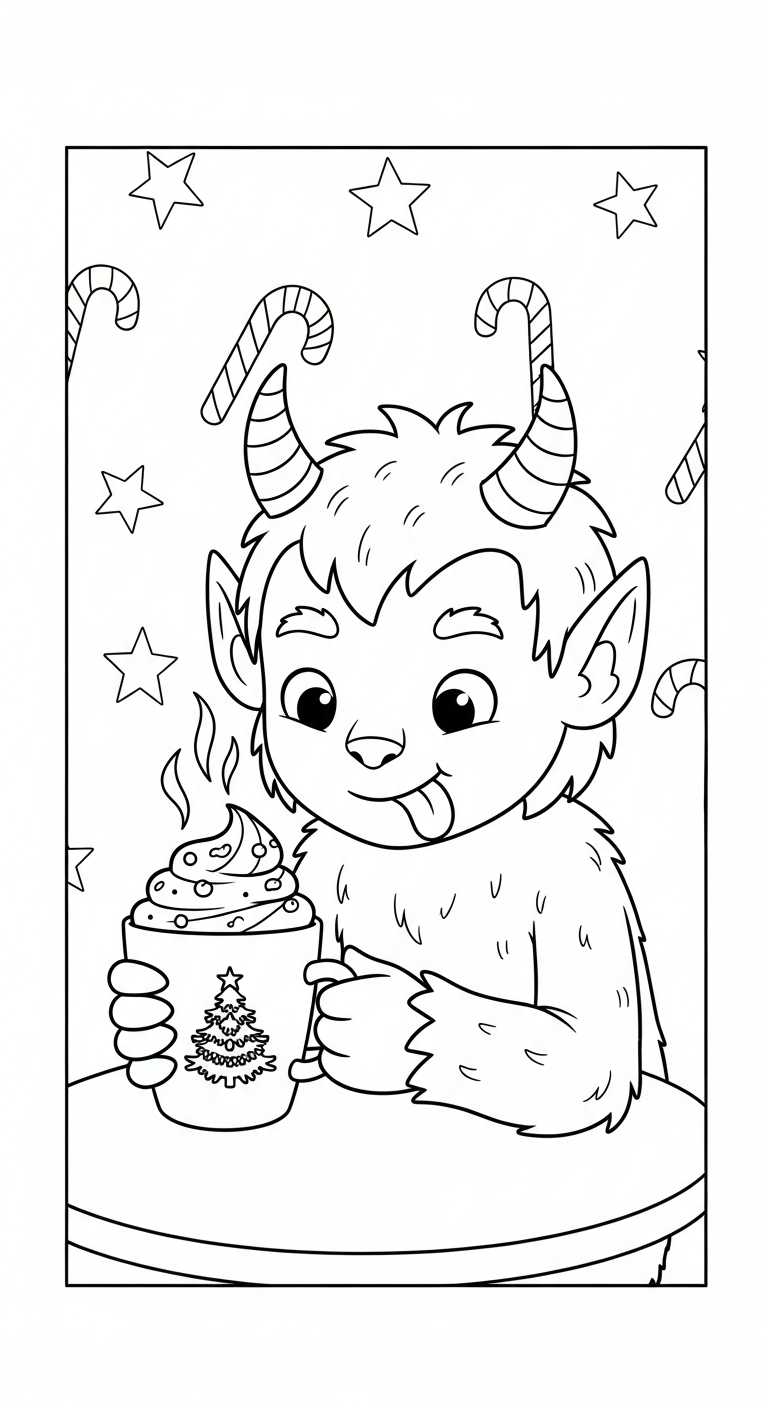 coloriage Krampus updated à imprimer pour enfant de 12 ans