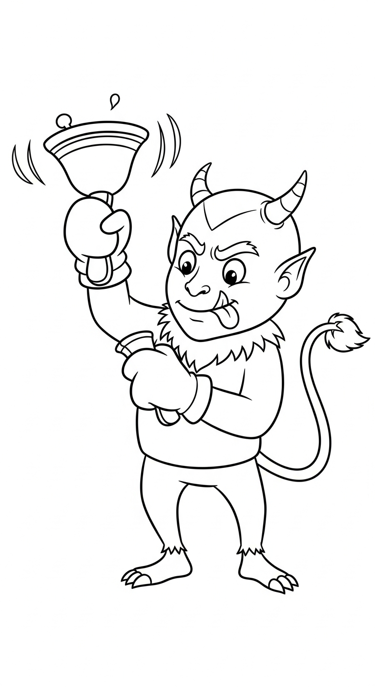 coloriage Krampus updated pour enfant de 6 ans