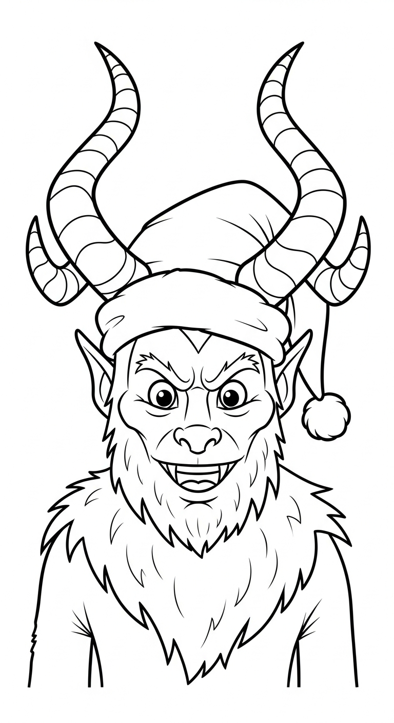 imprimer coloriage Krampus updated gratuit