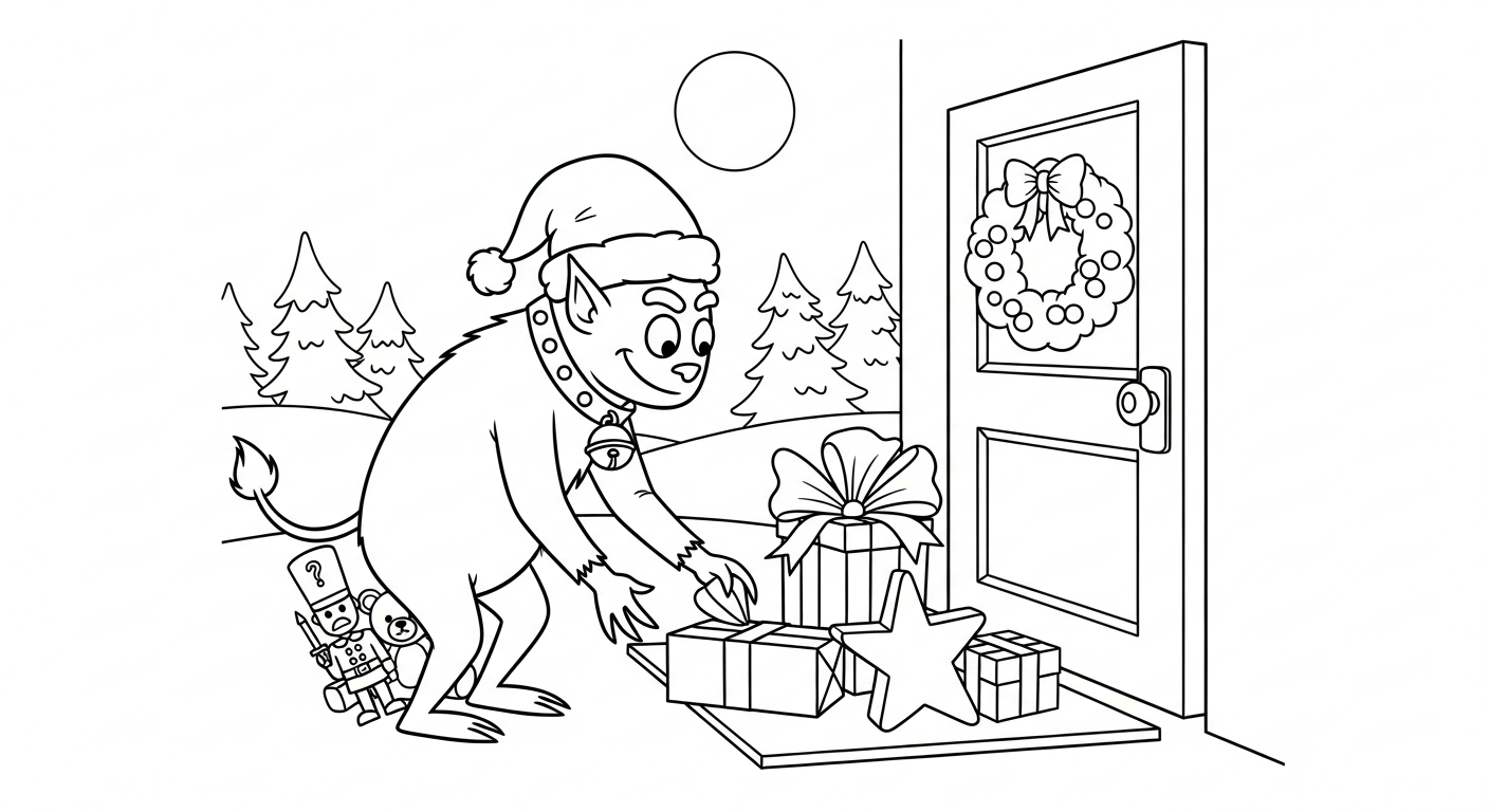 coloriage Krampus updated à imprimer pdf gratuit