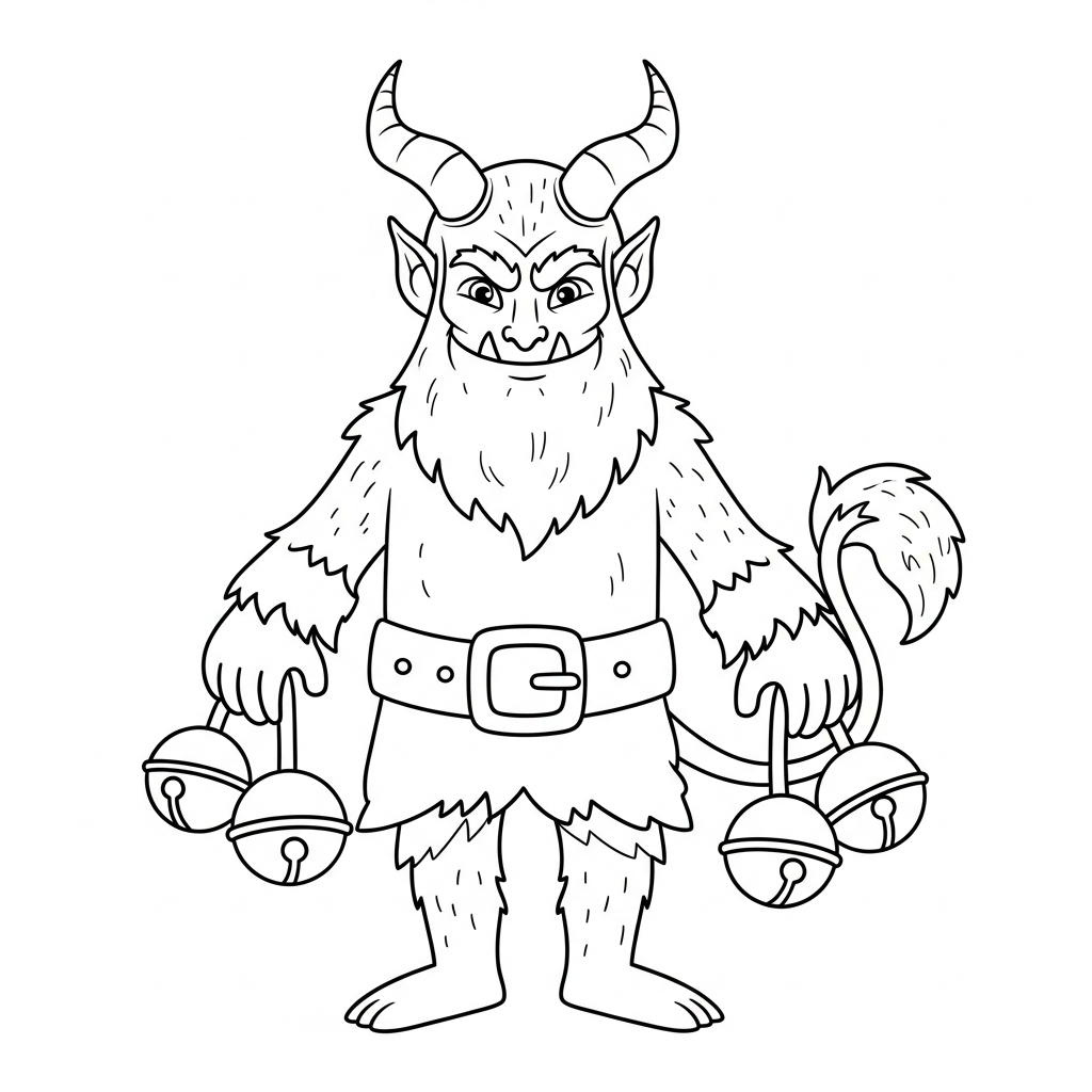 coloriage Krampus updated à imprimer pour enfant de 9 ans
