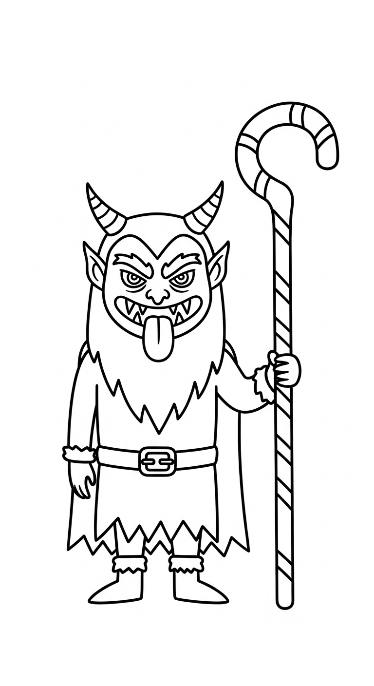coloriage Krampus updated à imprimer pdf gratuit