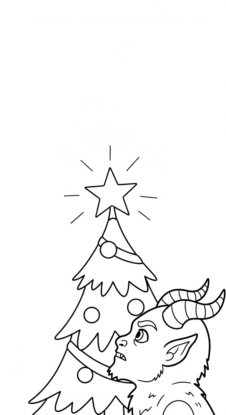 coloriage Krampus updated pour enfant a imprimer gratuit