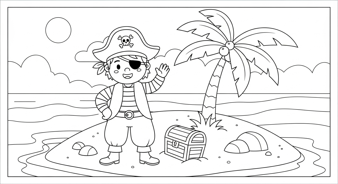 coloriage Pirate updated à imprimer pour enfant de 10 ans
