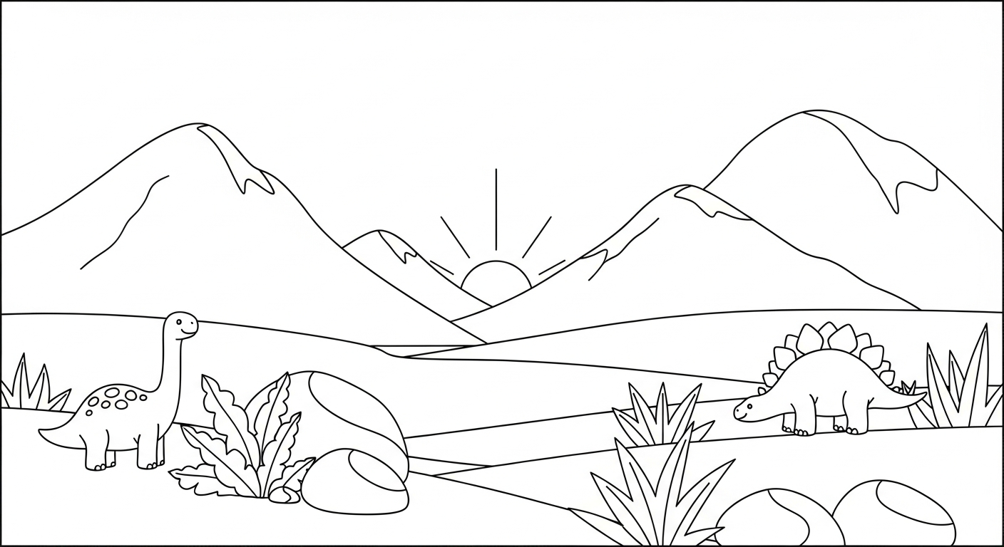 coloriage Préhistoire de pour enfants