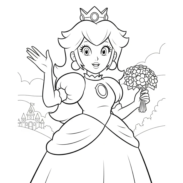 Prinzessin Peach Ausmalbilder