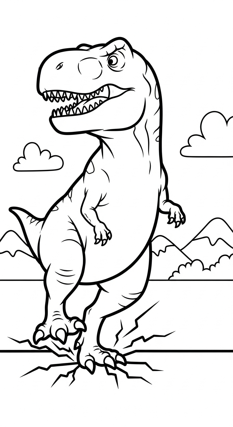 coloriage T Rex updated gratuit a imprimer