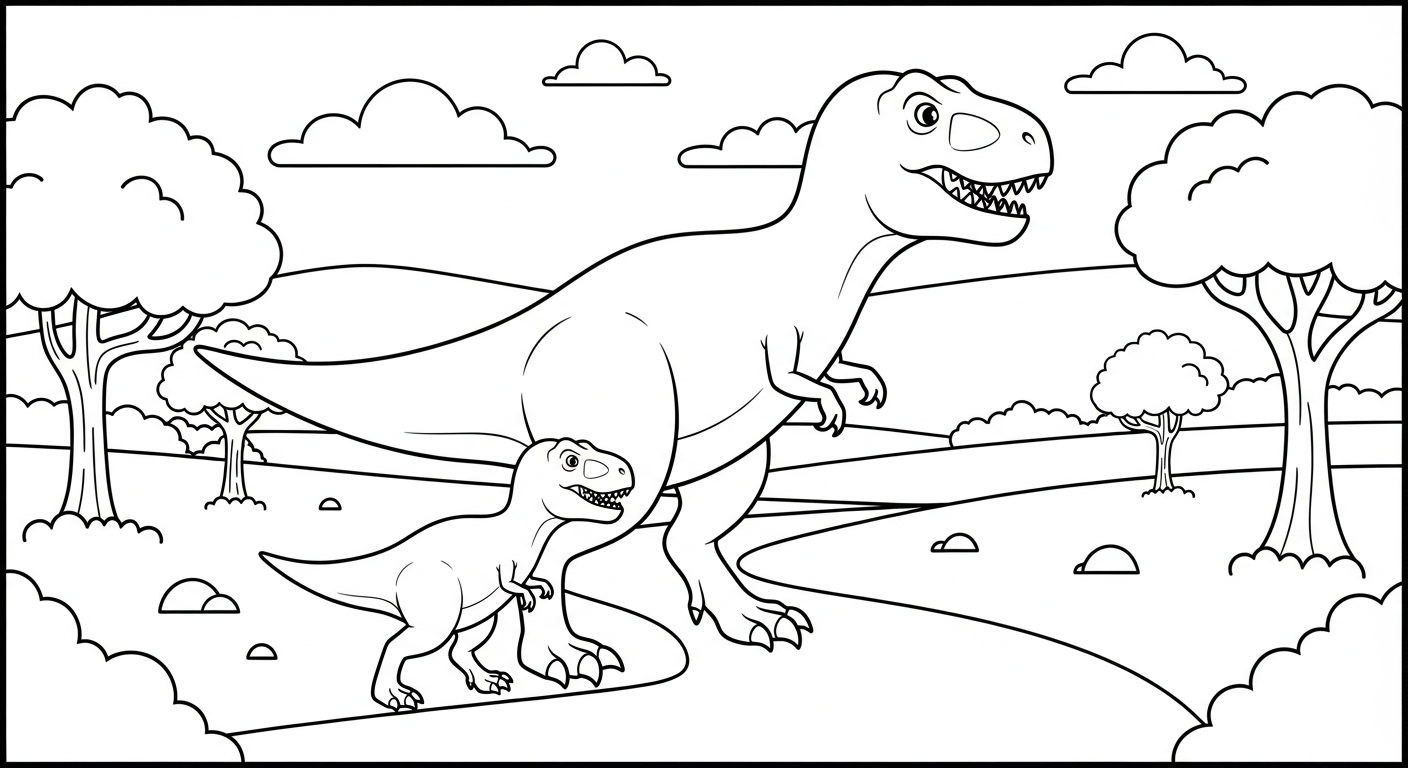 imprimer coloriage T Rex updated gratuit