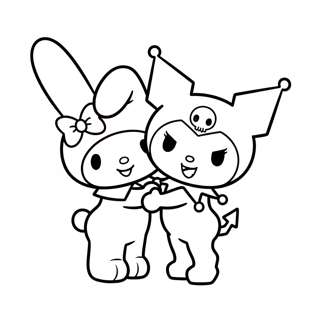 coloriage sanrio updated pour enfants à imprimer