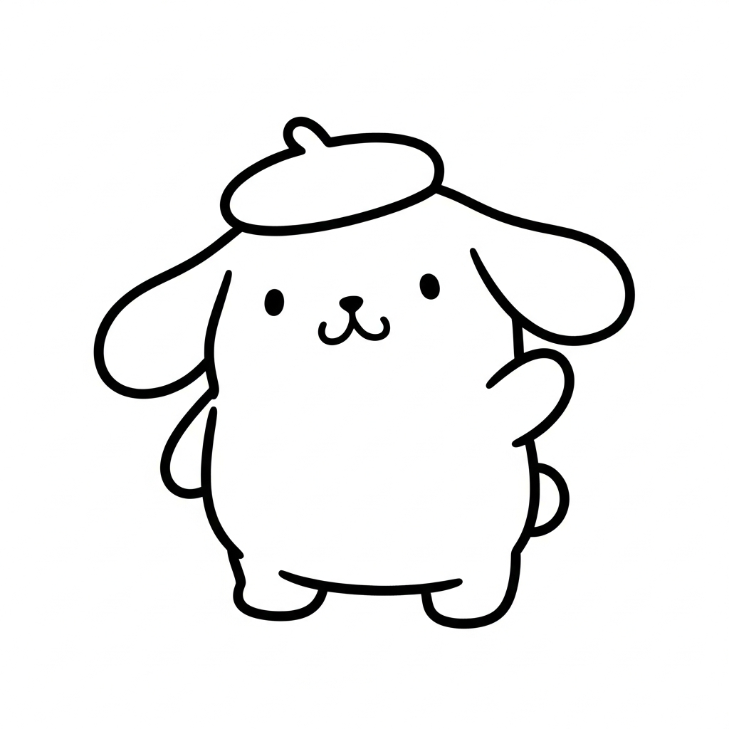 coloriage sanrio updated à imprimer pour enfant de 4 ans