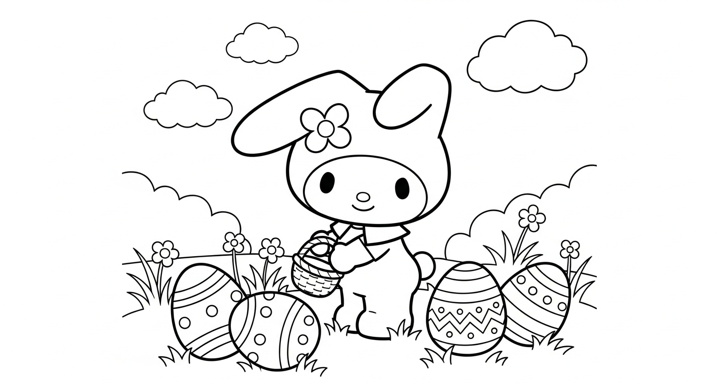coloriage sanrio updated à imprimer pour enfant de 6 ans