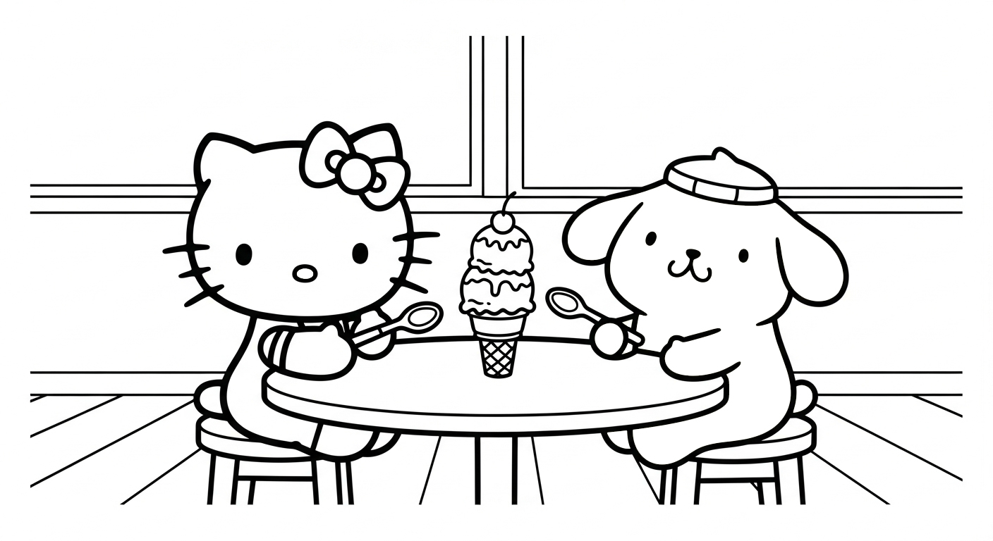 coloriage sanrio updated pour enfant de 10 ans
