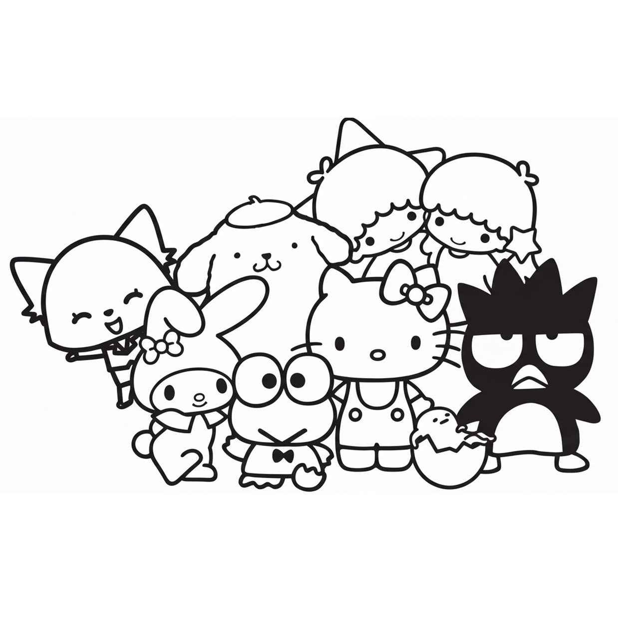coloriage sanrio updated pour enfants a imprimer