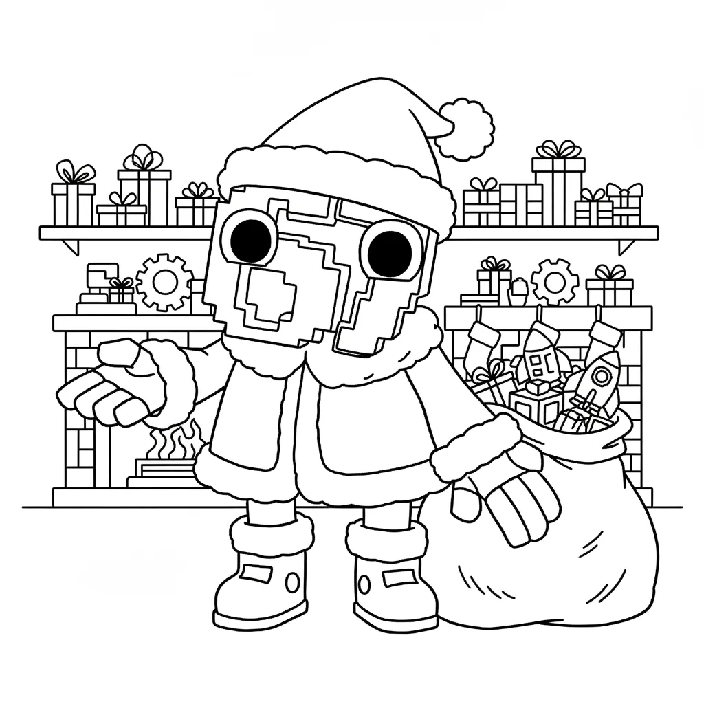coloriage 67 Noel de pour enfants