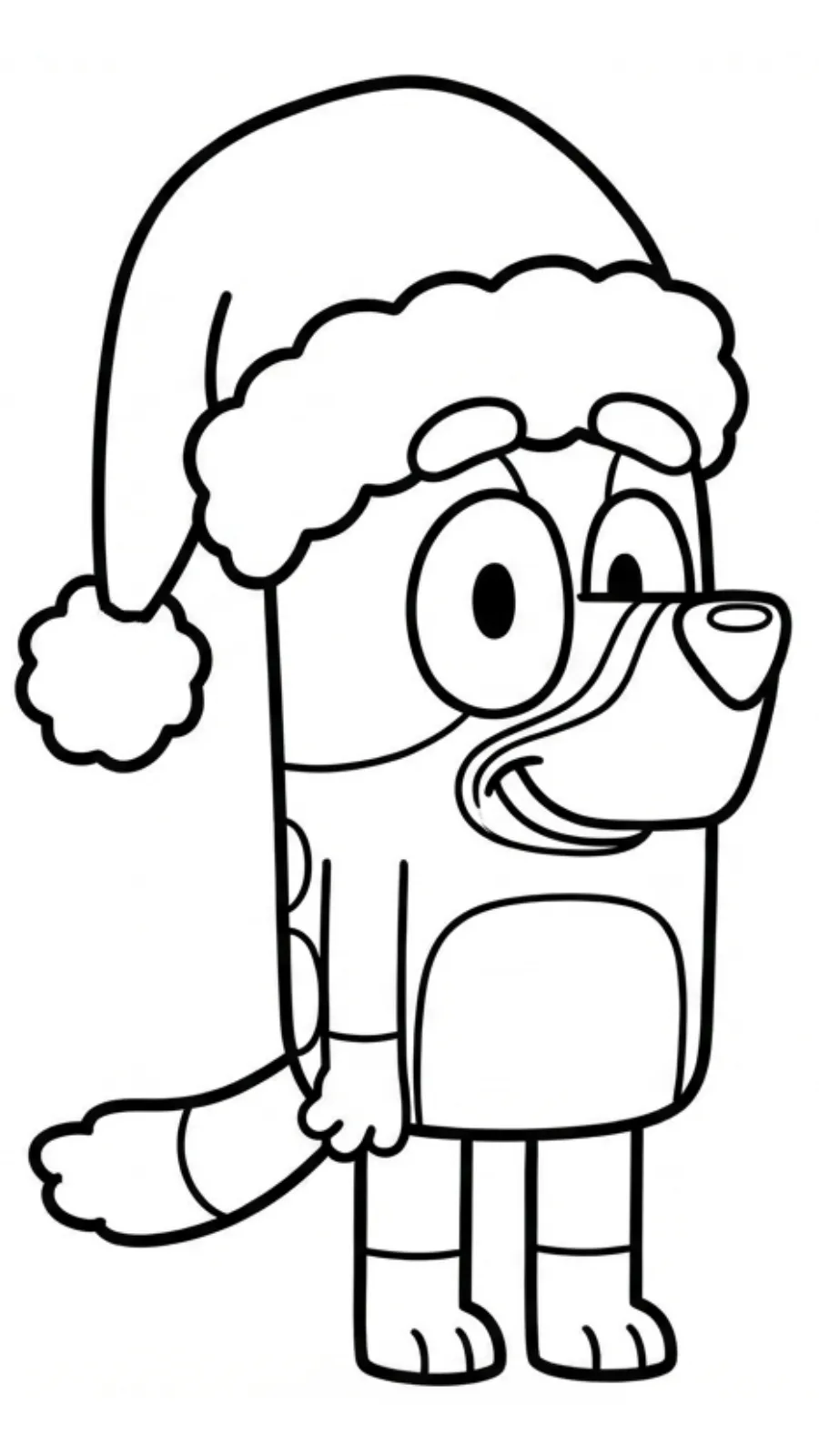 coloriage Bluey Noel à imprimer pour enfant de 10 ans