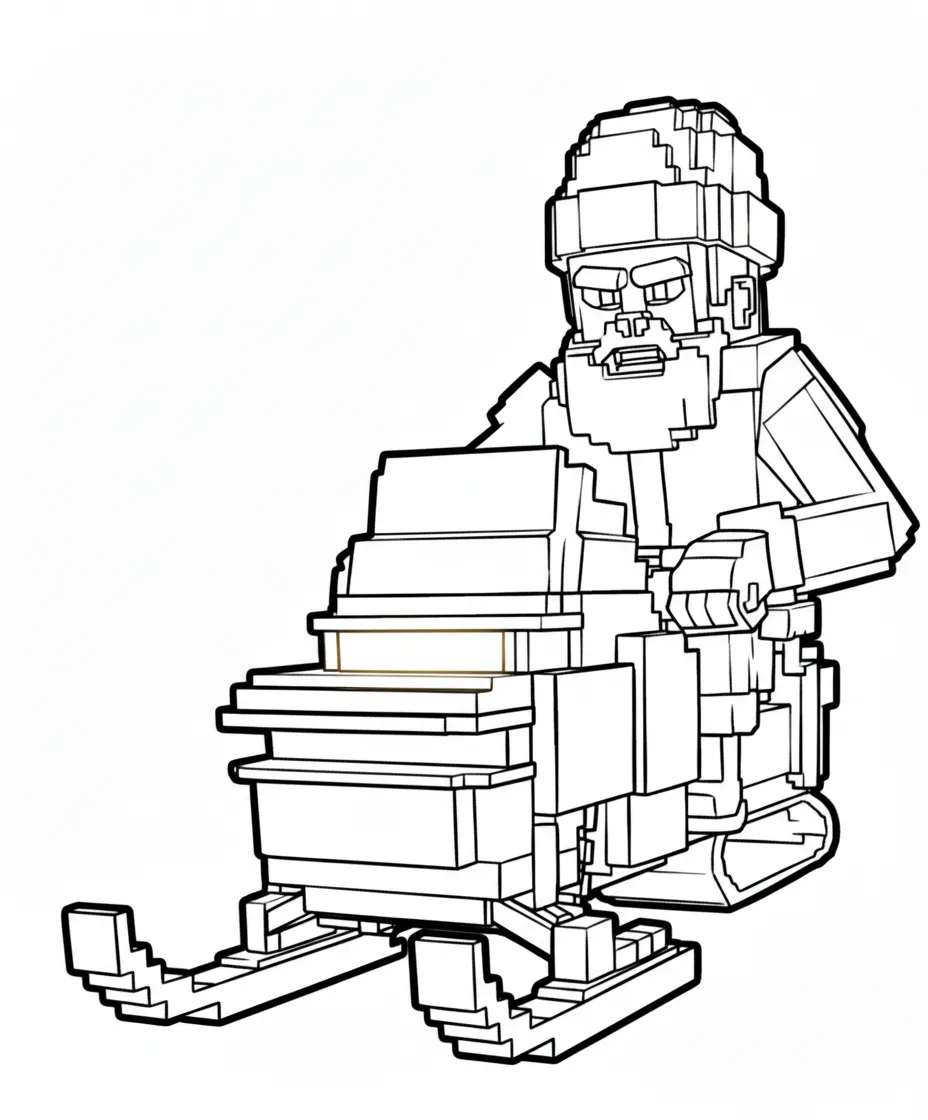 coloriage Brainrots Noel pour enfant de 7 ans