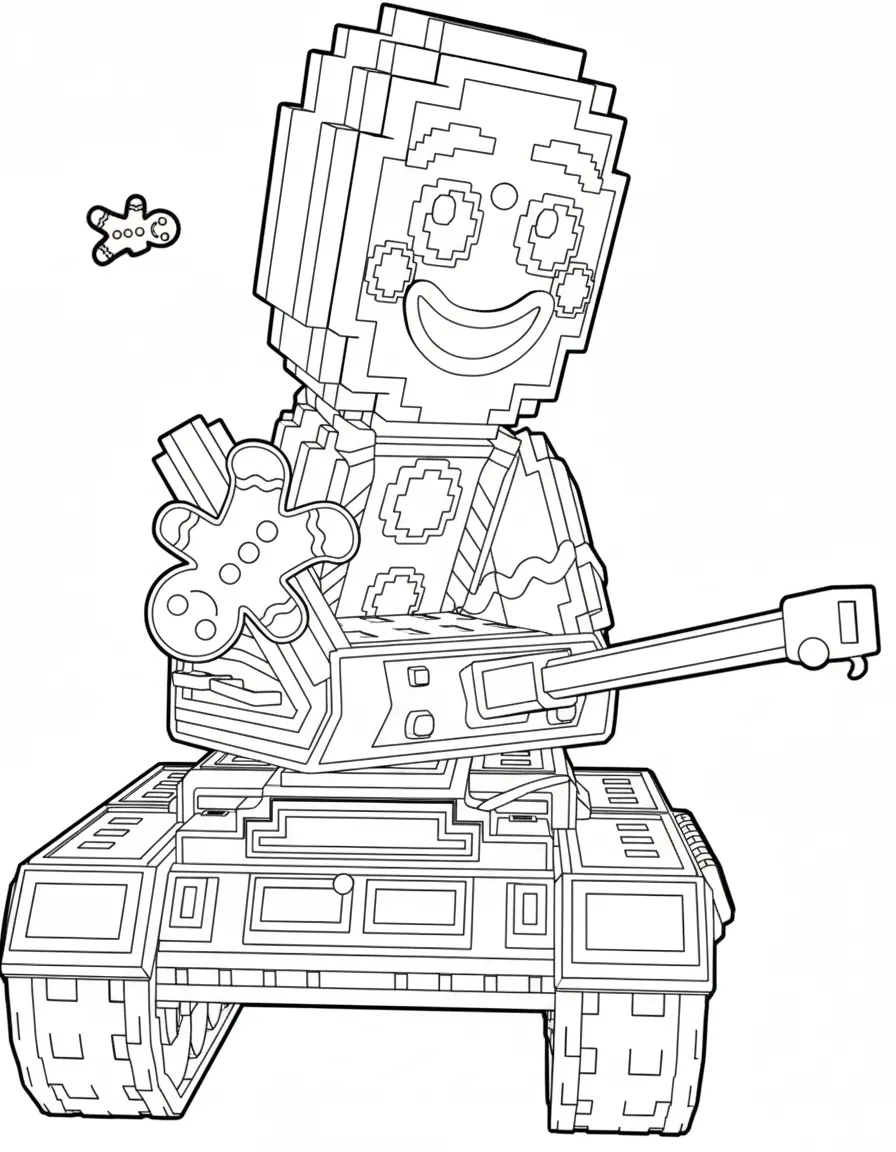 coloriage Brainrots Noel a imprimer gratuitement