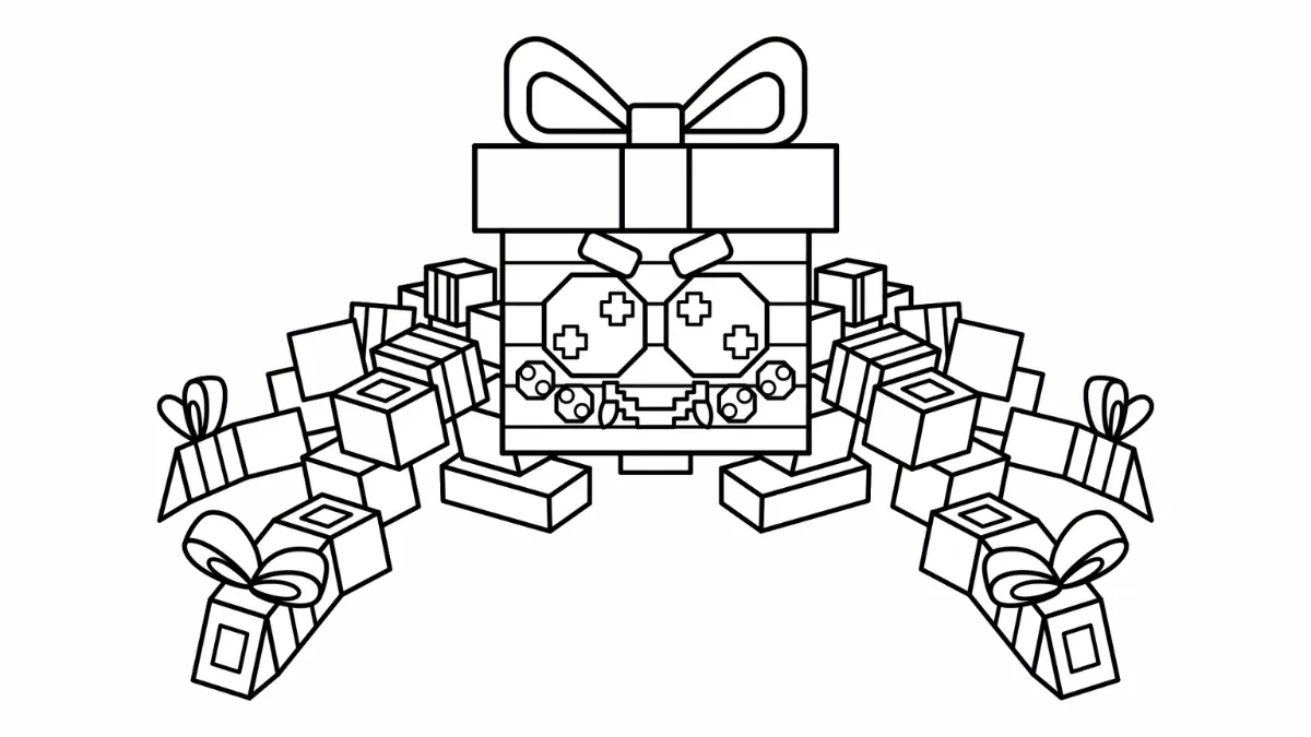 imprimer coloriage Brainrots Noel gratuit