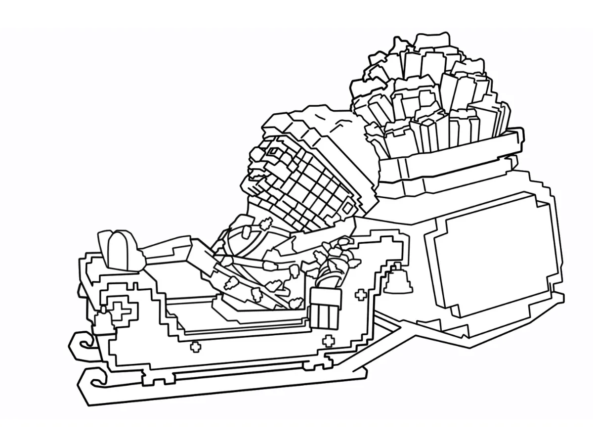 coloriage Brainrots Noel à imprimer pdf gratuit