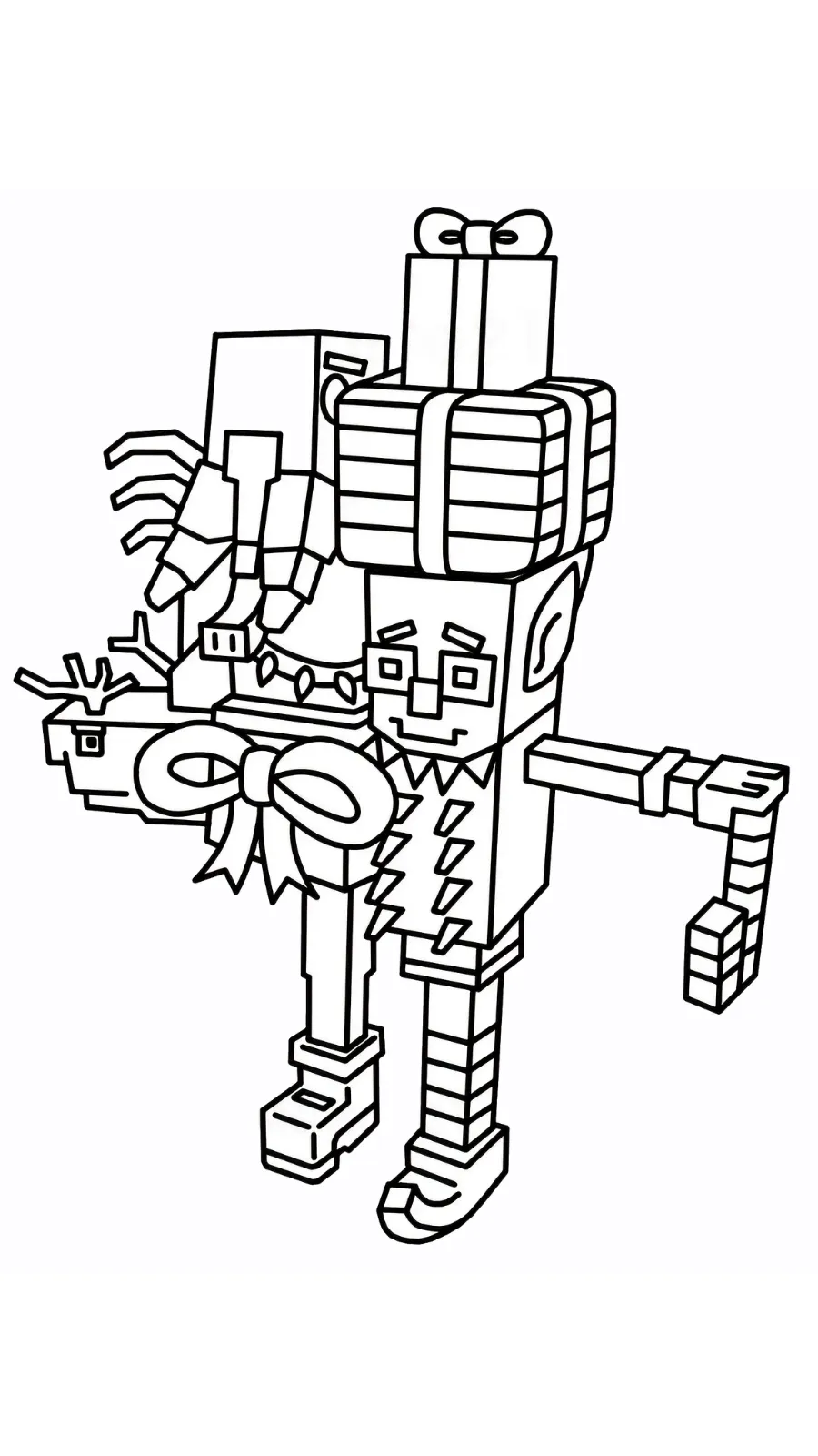 coloriage Brainrots Noel a dessiner en ligne