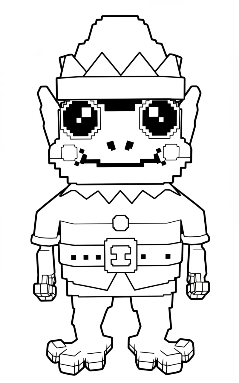 coloriage Brainrots Noel pour enfants