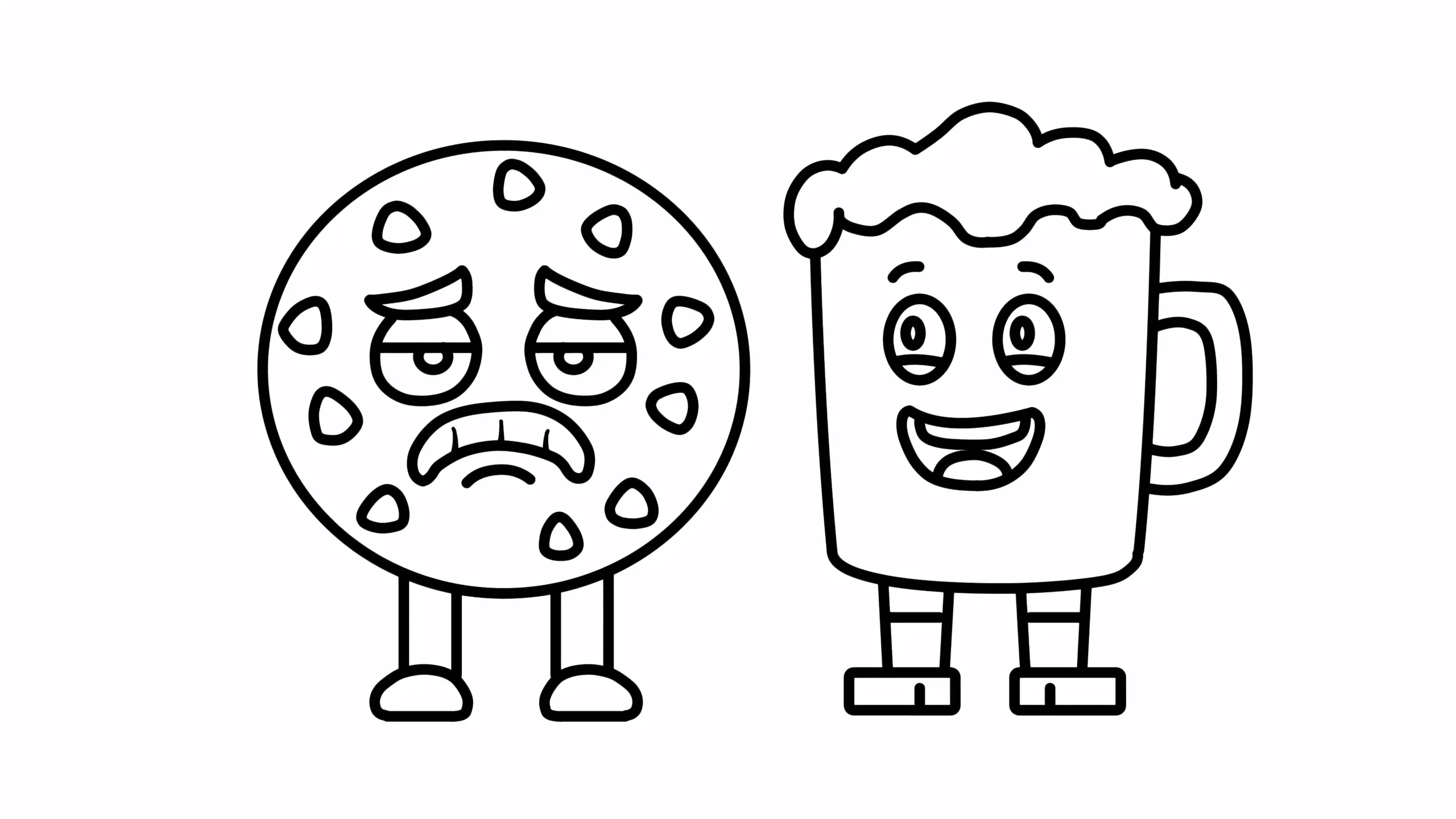 coloriage Cooki & Milki Brainrot de pour enfants