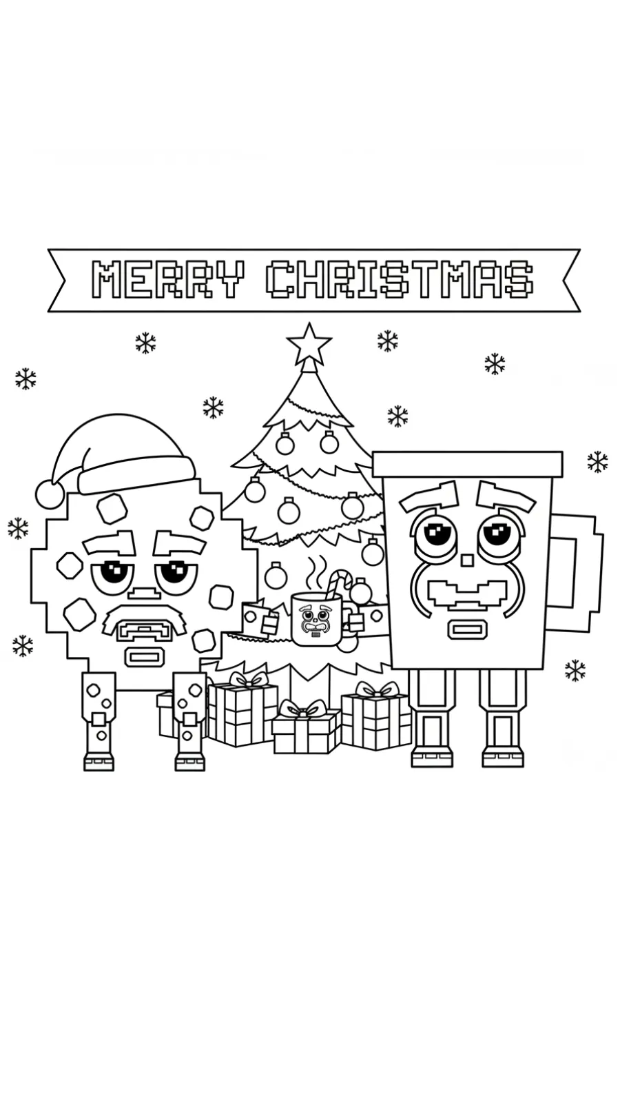 coloriage Cooki & Milki Brainrot pour enfant