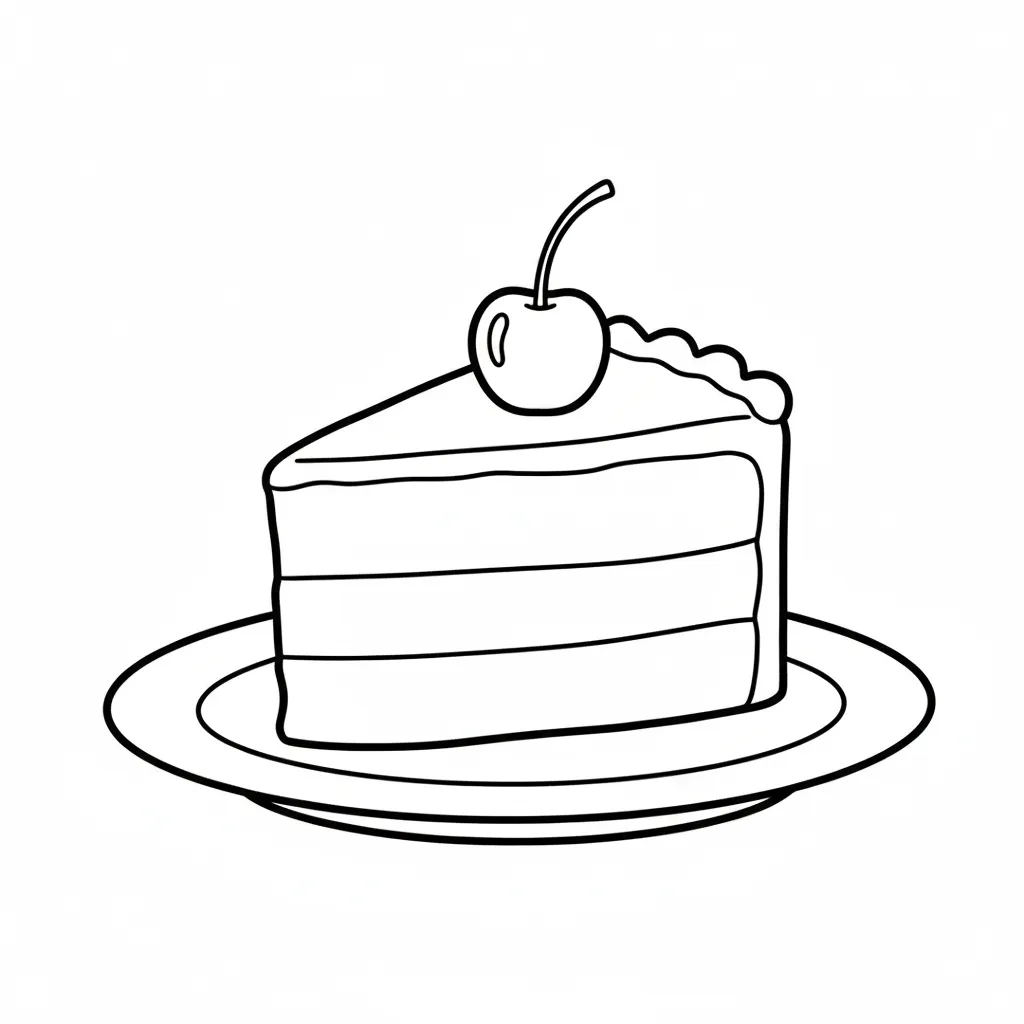 coloriage Dessert pour enfant de 6 ans