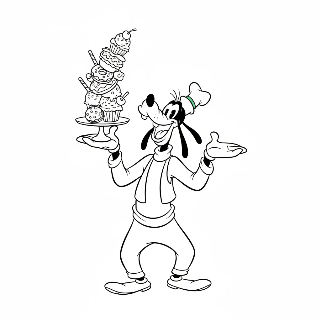 coloriage Dessert de pour enfants