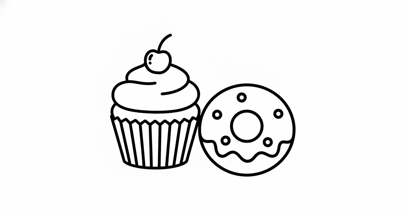 coloriage Dessert à imprimer a4