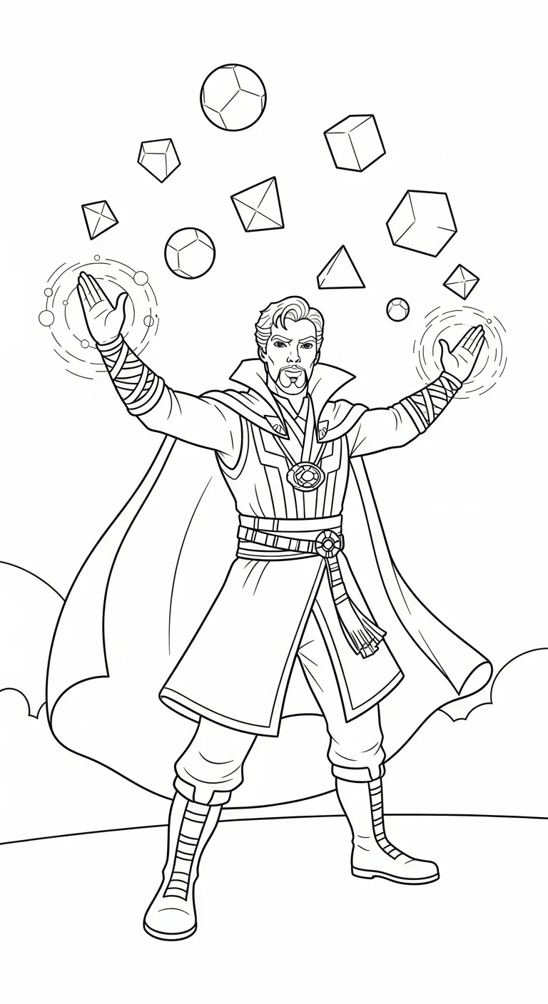 coloriage Doctor Strange pour enfant de 5 ans